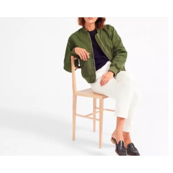 Everlane army green bomber jacket Size Large - Picture 1 of 8